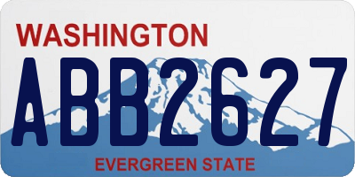 WA license plate ABB2627
