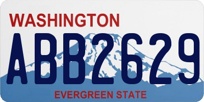 WA license plate ABB2629