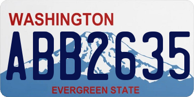 WA license plate ABB2635