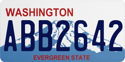 WA license plate ABB2642