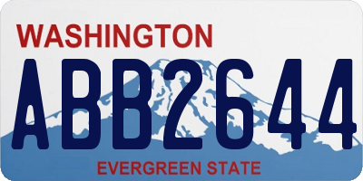 WA license plate ABB2644