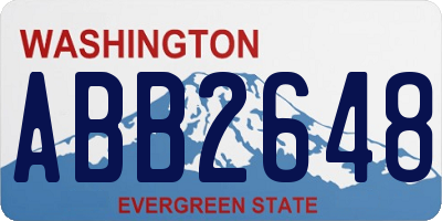 WA license plate ABB2648
