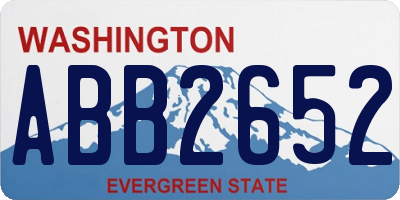 WA license plate ABB2652