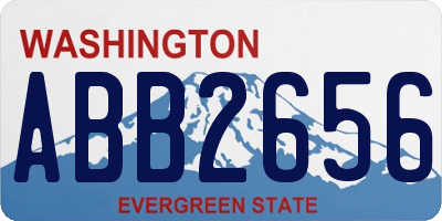 WA license plate ABB2656