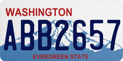 WA license plate ABB2657