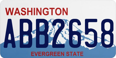WA license plate ABB2658