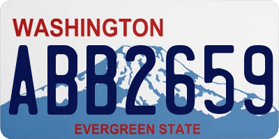 WA license plate ABB2659