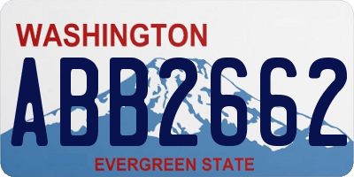 WA license plate ABB2662