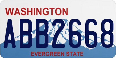 WA license plate ABB2668