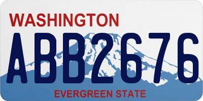 WA license plate ABB2676