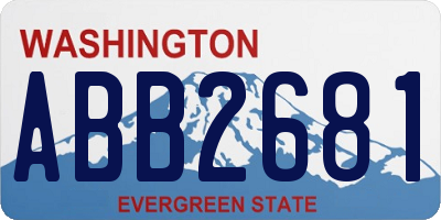 WA license plate ABB2681