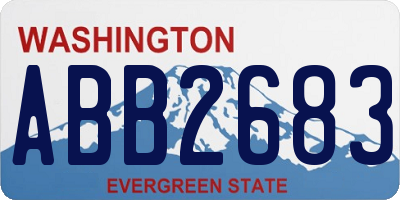 WA license plate ABB2683