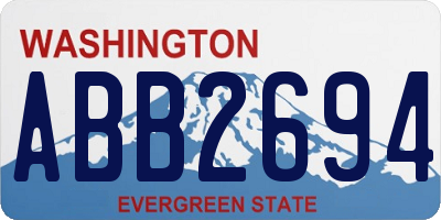 WA license plate ABB2694