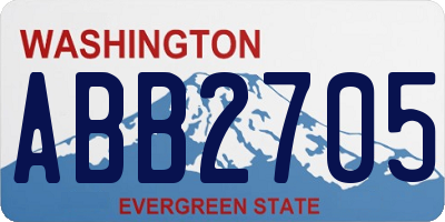 WA license plate ABB2705