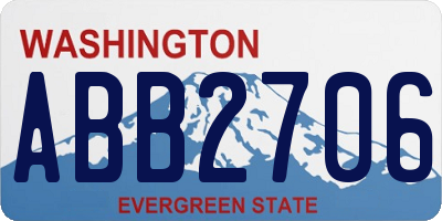 WA license plate ABB2706