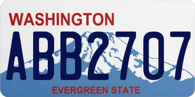 WA license plate ABB2707