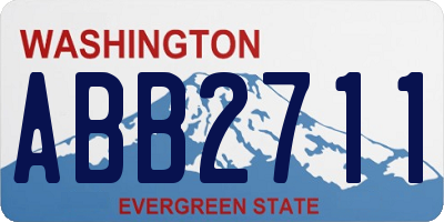 WA license plate ABB2711