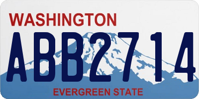 WA license plate ABB2714