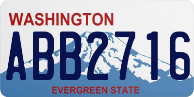 WA license plate ABB2716