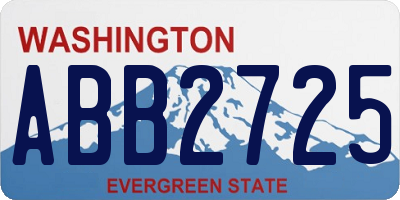 WA license plate ABB2725