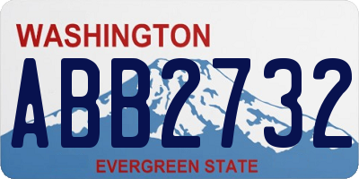 WA license plate ABB2732