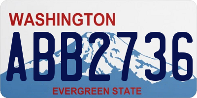 WA license plate ABB2736