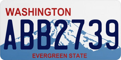 WA license plate ABB2739