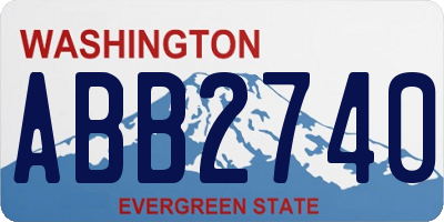 WA license plate ABB2740