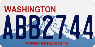 WA license plate ABB2744