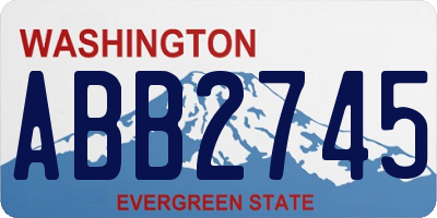 WA license plate ABB2745