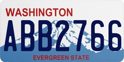 WA license plate ABB2766