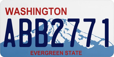 WA license plate ABB2771
