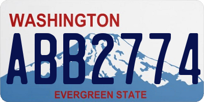 WA license plate ABB2774