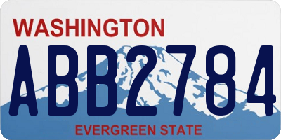 WA license plate ABB2784