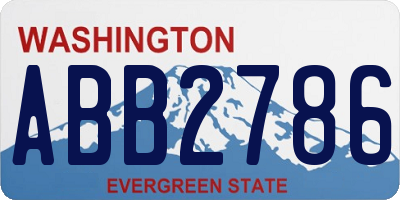 WA license plate ABB2786