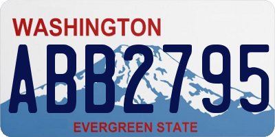 WA license plate ABB2795
