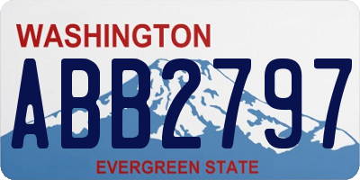 WA license plate ABB2797