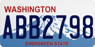 WA license plate ABB2798