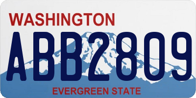 WA license plate ABB2809