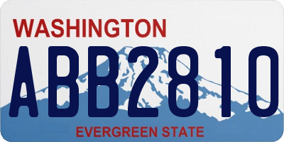 WA license plate ABB2810