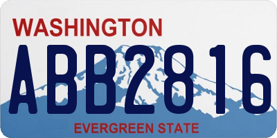 WA license plate ABB2816
