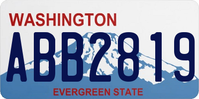 WA license plate ABB2819
