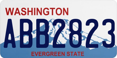 WA license plate ABB2823