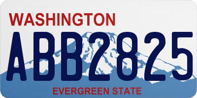 WA license plate ABB2825