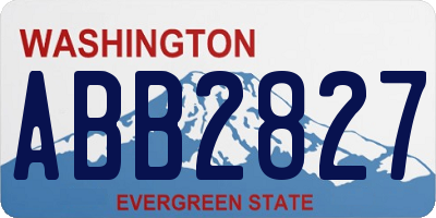 WA license plate ABB2827