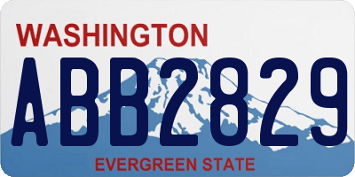 WA license plate ABB2829
