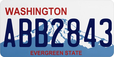 WA license plate ABB2843