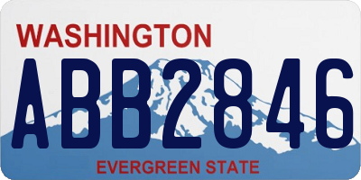 WA license plate ABB2846