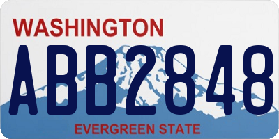WA license plate ABB2848