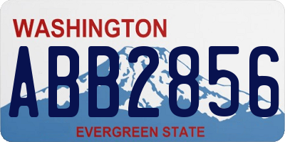 WA license plate ABB2856